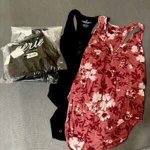 Aerie Bodysuits and leggings bundle size medium/large NWT